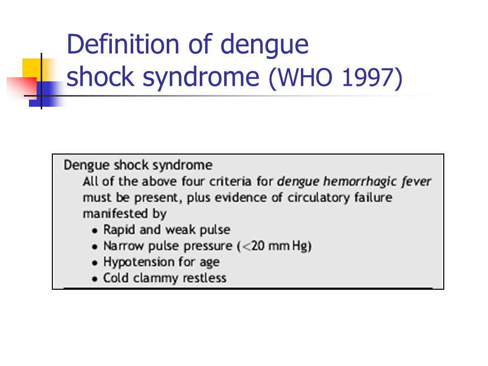 Dengue Shock Syndrome